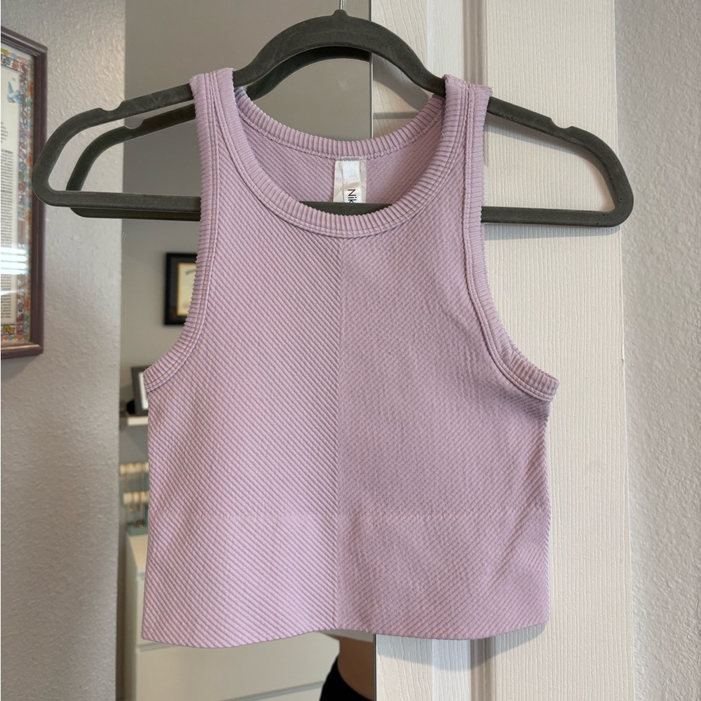 Niki Biki Lavender Ribbed Tank Top